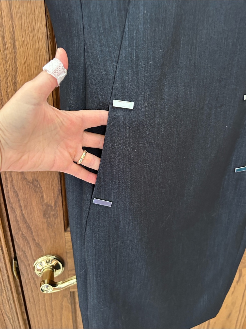 Calvin Klein charcoal Sleeveless Sheath Dress image 2